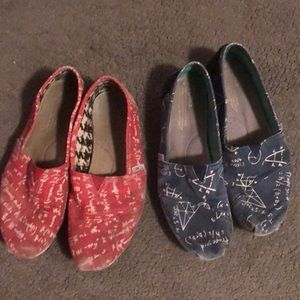 Toms Math shoes lot